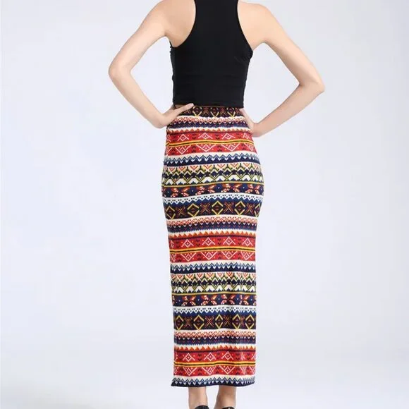Pretty XL boho Navajo skirt in the softest, comfiest style. - Picture 9 of 10